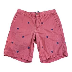 Club Room mens allover sea turtle embroidered sz 32 cotton beach summer vacation